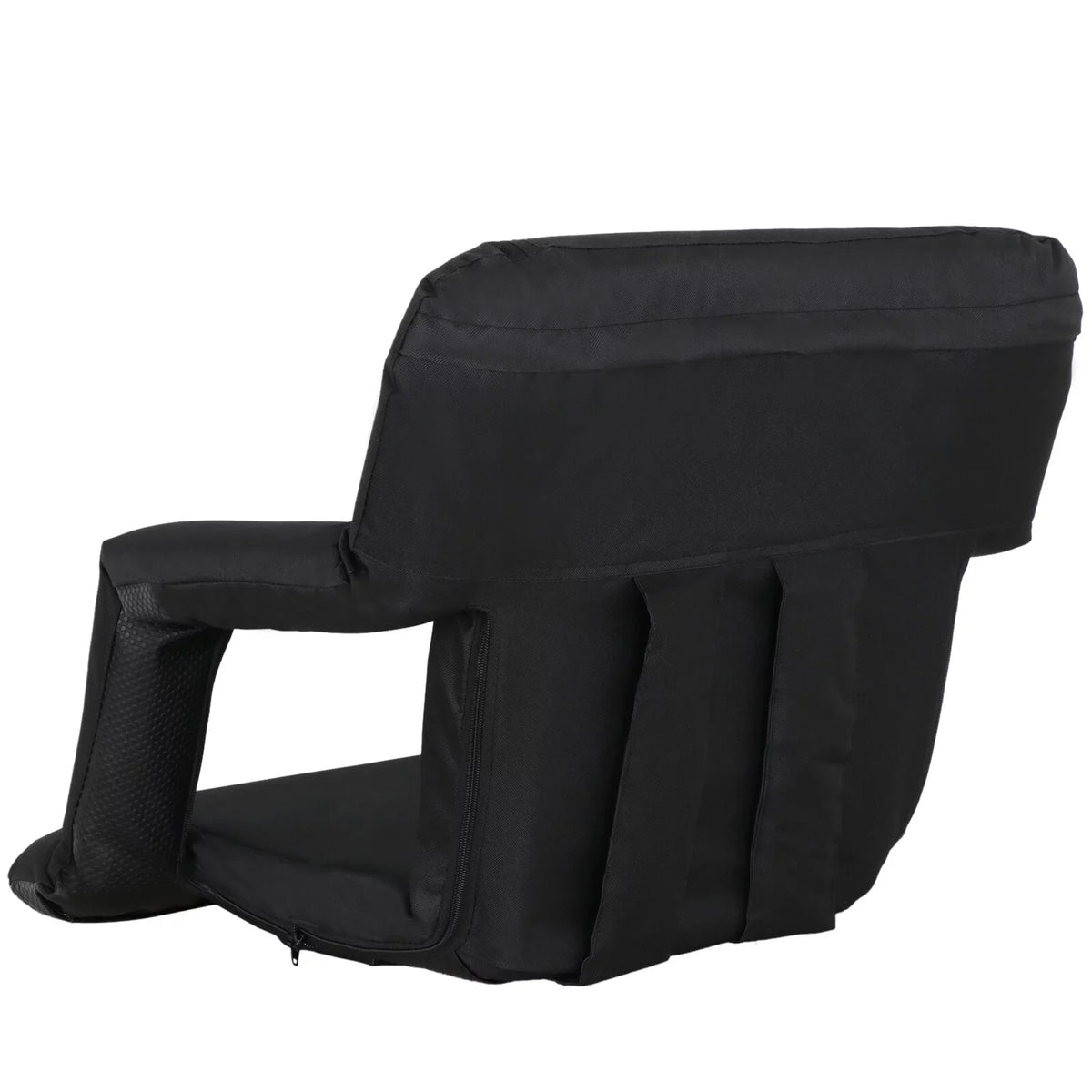 Chair Bleacher Seat Portable ZenSports Reclining for Black 6 Stadium Positions 2PCS
