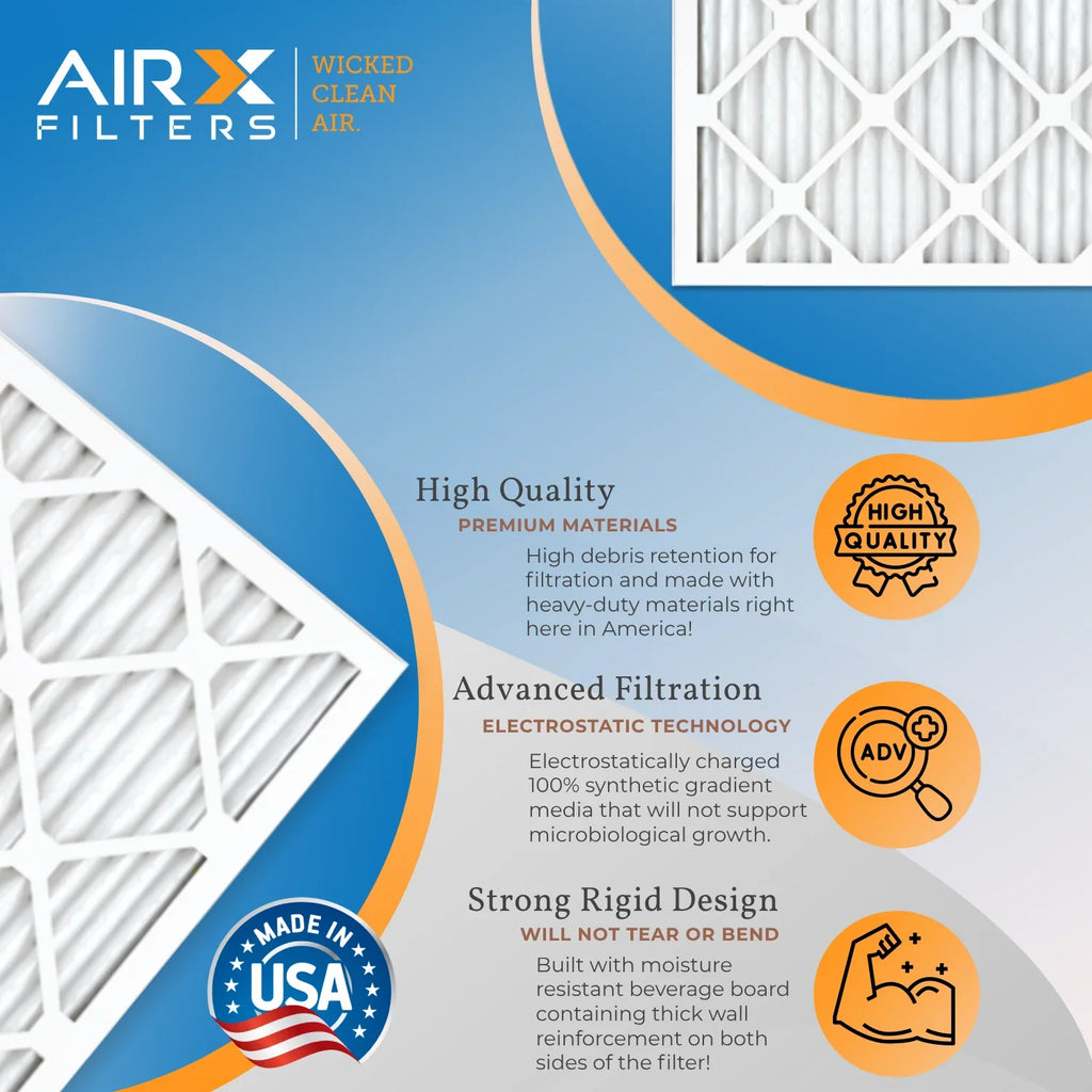 Made MERV Electrostatic Air Comparable 7 1000, to USA Conditioner Filters AIR. 6 Furnace Pack WICKED Filter Premium Air Filter HVAC FILTERS MPR MPR & FPR 1200 CLEAN AIRX 14x24x1 Pleated 14x24x1 11 by