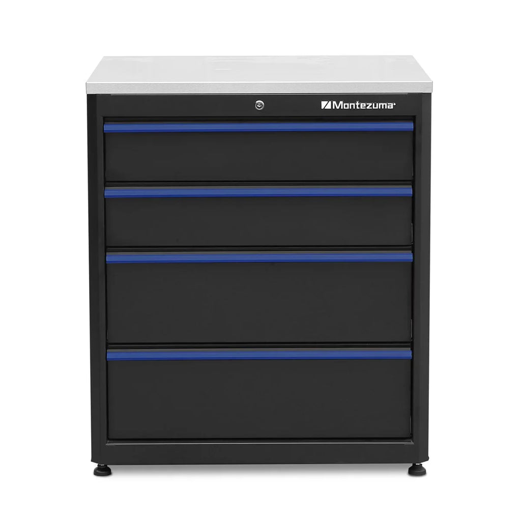 Tool Locking 24" Black System Storage Garage Workbench, 30.5 x Montezuma