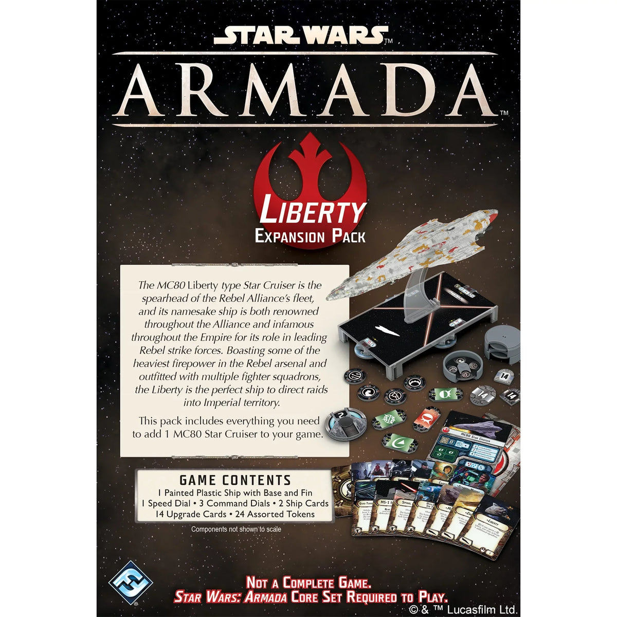 Miniature Game for 14 from Wars Asmodee Expansion Up, Class and Cruiser Ages Armada: Liberty Star