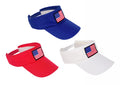 Flag Bulk Sun American Patriotic Visor Hats Pack of 24