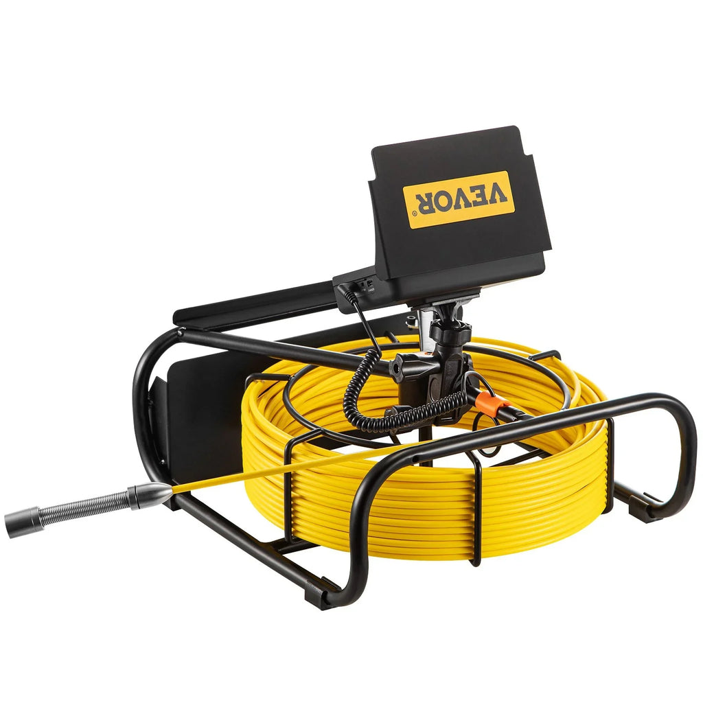 Sewer DVR Camera Monitor, Camera Battery, Pipeline 30M Function, 4.3 IP68, Inspection 98.4 LEDs, LCD Waterproof FT Cable, VEVOR 6 Inch - 8500mAh