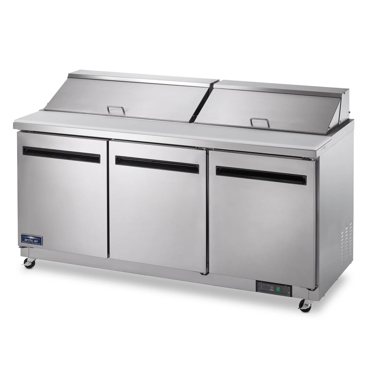 115v Prep Arctic 71.5-Inch AST72R Refrigerated 3-Door Table, Sandwich/Salad Air