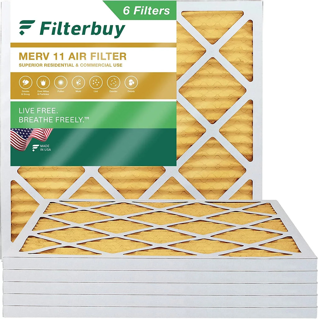 AC HVAC (6-Pack) MERV Furnace Pleated Filters Filterbuy Air 11 12x12x1