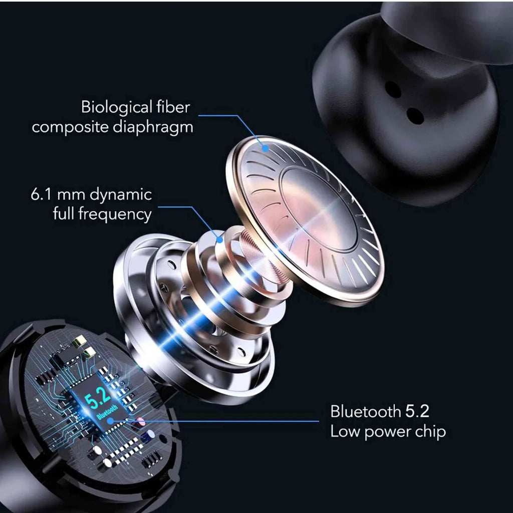 Black, UrbanX Bass Compatible liquid Lenovo Connection, Connect, Balanced, Case, True (2018) Charging Note with IPX5 Earbuds Bluetooth Dual Resistance, 5.2 Bluetooth K5 Boost + Wireless