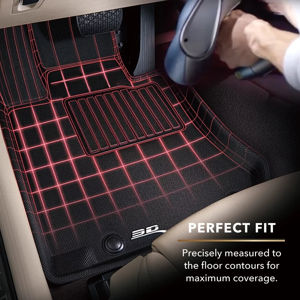 Floor (BLACK) Full 3D MAXpider compatible Set with Mat 2007-2015 MAZDA - CX-9 KAGU