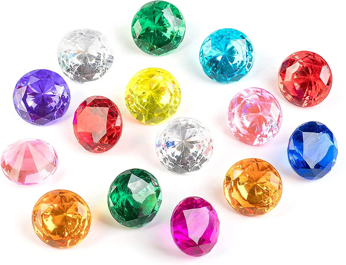 Treasure Set PUBGAMER Pirate Throw with 15 Toy Swimming Gem Gem Gift Colorful Diving Big Training Box Chest Diamond Underwater Toy Dive Big Toy Pool Diving Set