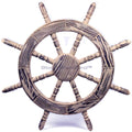 Junky | (16 Pine Decor Nautical Wall White) Antique Exclusive Nagina Rustic Maritime Wheel International Beautiful Wall Inches, Decor Handcrafted Ship