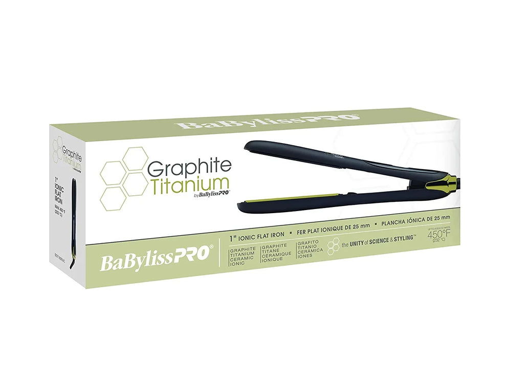 Graphite Ionic BaBylissPRO Titanium - inch. 1 Flat Iron