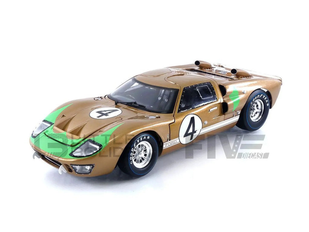 Shelby 2 Collectibles SC414 Diecast GT-40 1-18 MK Gold No.4 Car 1966 Model