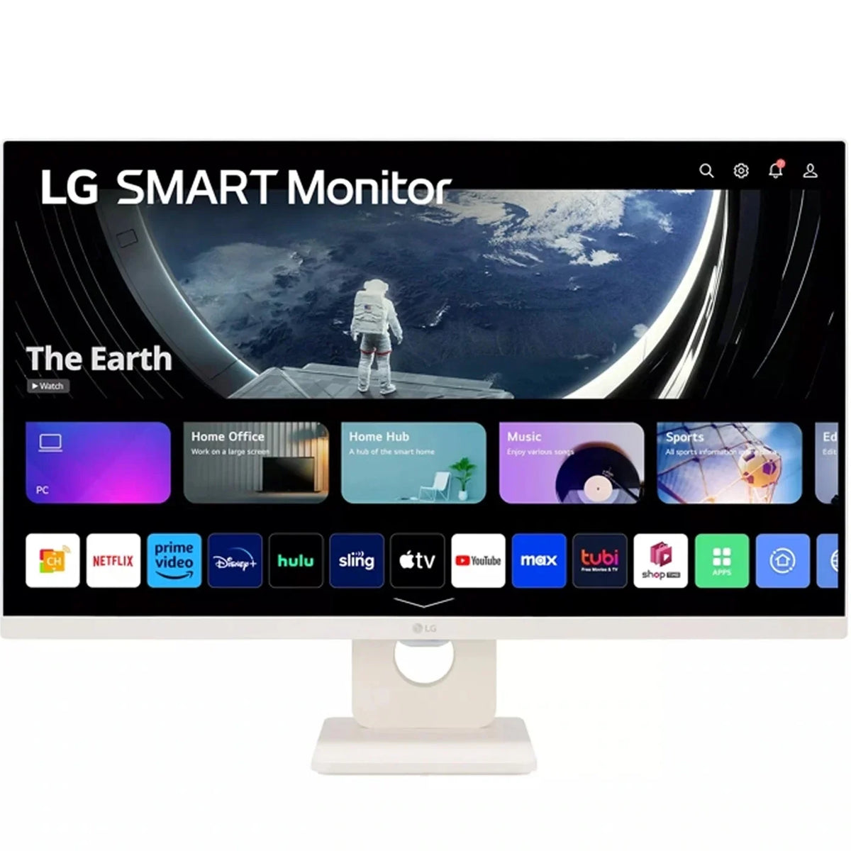 Share, Stand 2023 27-Inch Stereo 2, 23, Type-A), Airplay USB Bluetooth, webOS 27SR50F Smart Speaker, (HDMI, HDR10, IPS - 5Wx2 Screen (Open Tilt LG Box) FHD Monitor,