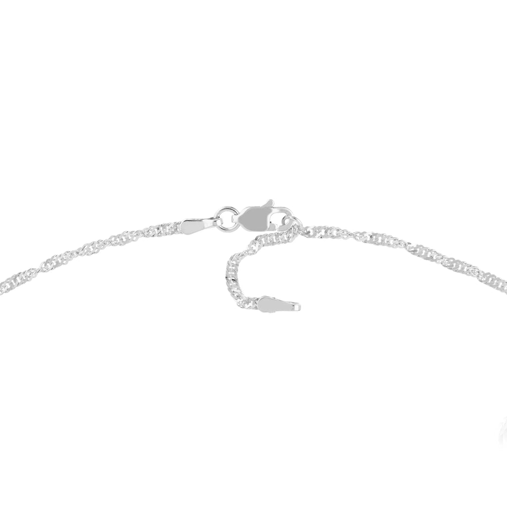 14K 9"-10" Gold Singapore White Women's Adjustable Anklet 1.7mm