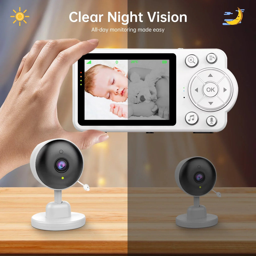 with Monitor, Night Talk, Fixdono Vision, Baby and Monitor Camera Video Baby 480P Audio, 2-Way