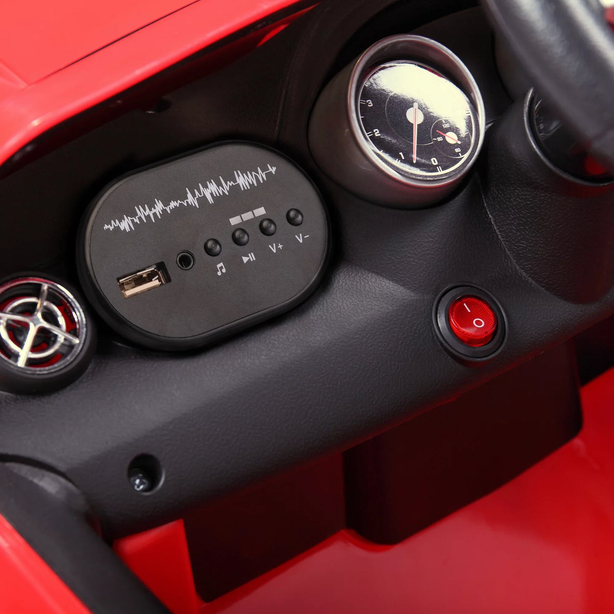 on Music Ride Red W/ Licensed Benz Control Remote 6V Kids 3-6 TOBBI Age Car Lights Child,