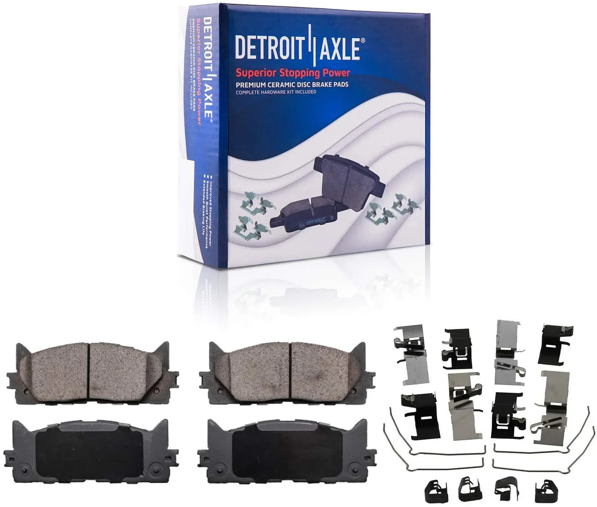 ES350, Brake 2012 for 2016 Rear & 2017 Brake 4 2011 2013 ES300h, Axle Avalon Ceramic - Pads Camry Pads Lexus Replacement 07-17 2009 08-18 2014 2008 07-18 Front 2010 Detroit 2015