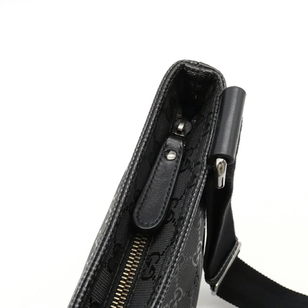 Imprime GG Crossbody Bag (Good) PVC Black Pre-Owned 201446 Leather Shoulder