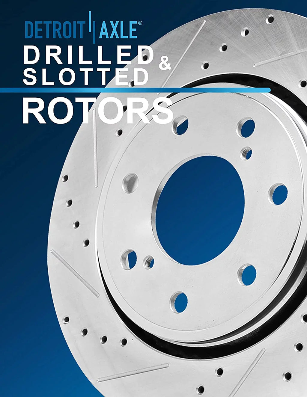 Front Rotors & 2015 2014 2010 Detroit F-150 for 2017 Axle Drilled Replacement Brake 2016 - 2012 2013 (7-Lug) Slotted 2011
