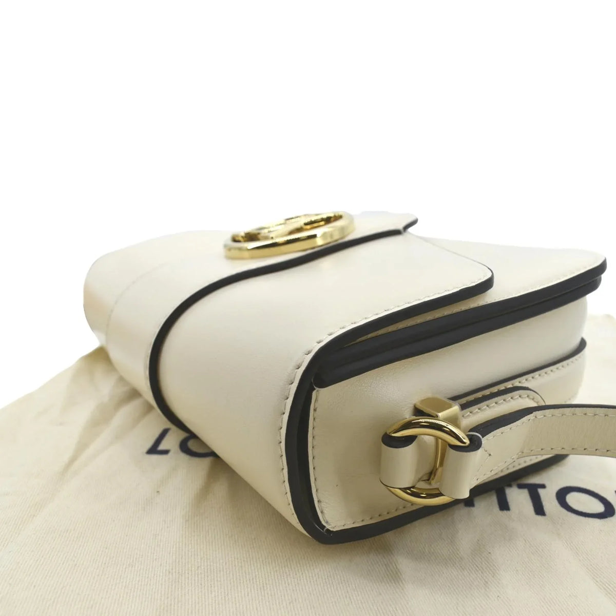 9 Calfskin Creme Pont Pre-owned Shoulder Leather Bag